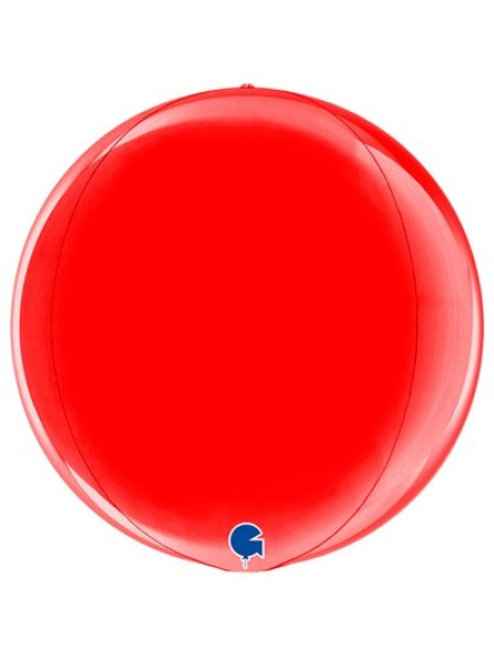 Фольга шар 3D Сфера 15" Металлик Red Grabo
