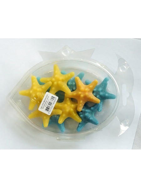 Морские звезды-4 парафиновые декоративные набор 10 шт