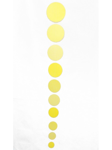 Гирлянда вертикальная Круги 106 см бумага цвет желтый HS-21-7