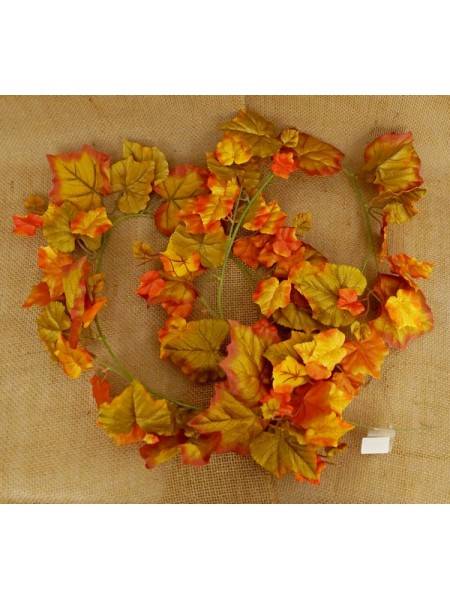 Гирлянда осенние листья 150 см цвет оранжевый HS-1-8, HS-1-7