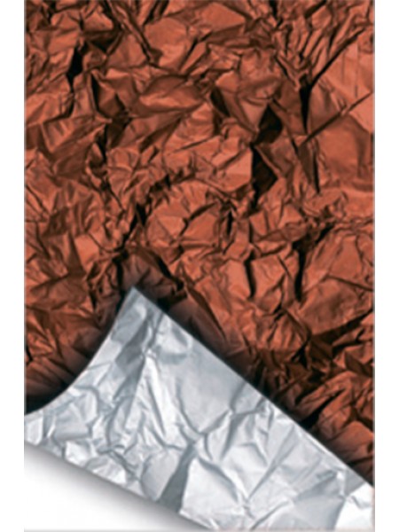 Полисилк металл 12/15 металл шоколад с серебром 100 см х 50 м