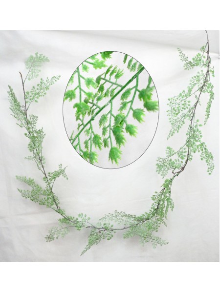 Ветка лиана с мелкими листочками 120 см цвет светло-зеленый HS-64-23