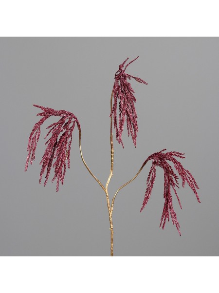 Ветка с глитером 100 см цвет бургунди