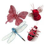 Искусственные декоративные бабочки и насекомые для декора