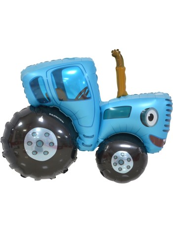 Фольга шар фигура  Синий трактор 42"/107 см