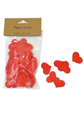 Наклейка спанч сердце красное d3,5 см набор 60 шт HS-40-4