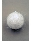 Шар пенопласт 8 см Белая крошка на белом  HS-25-40