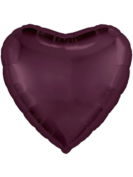Фольга шар Сердце 30"/76 см Темная Вишня Aqura Россия