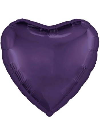 Фольга шар Сердце 30"/76 см Темно Фиолетовый Aqura Россия
