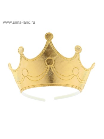 Корона карнавальная Царевна на ободке цвет Золото