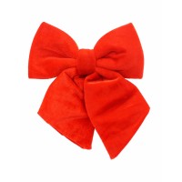 Бант 20,5 х25 см бархатное украшение цвет красный HS-43-23