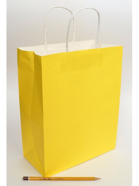 Пакет крафт 21 х 27 х 11 см цвет Желтый  HS-42-3