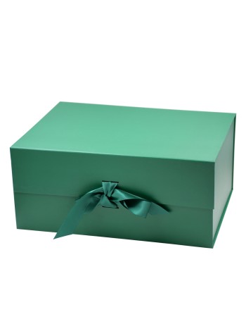 Коробка трансформер 38,5 х28 х17 см с бантом на магните цвет зеленый HS-5-25