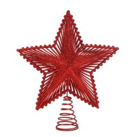 Верхушка на елку 22,5 х19,5 х4,5 см цвет красный HS-25-31