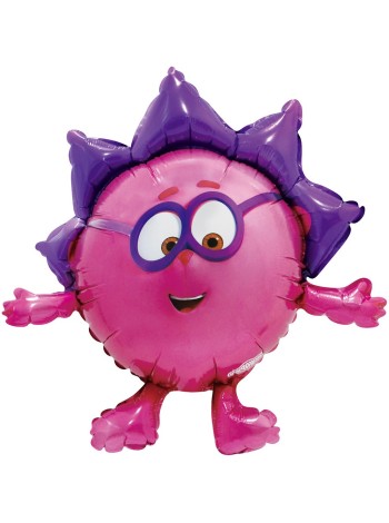 Фольга шар фигура мини Смешарики Ежик 17"/43 см с клапаном 5 шт в наборе