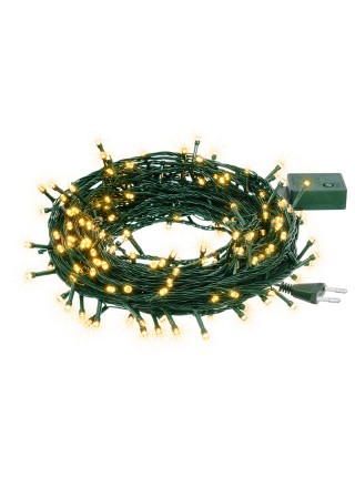 Электрогирлянда Нить 5 м 50 теплых ламп LED 8 режимов контроллер зелен.провод 220v