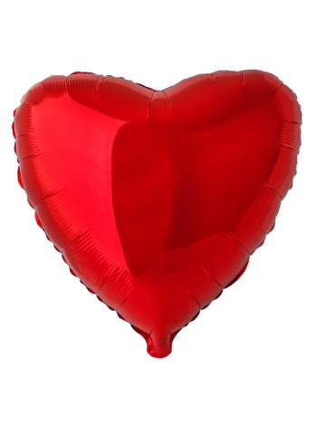 Фольга шар Сердце 32"/81 см металлик красный Испания