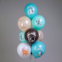 12" шар с рисунком Лошадки 1 ст 2 цв. БК