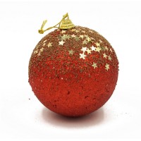 Шар пенопласт 7 см Звездопад на красном цена за 1 шт! HS-43-29