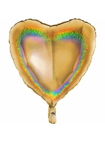 Фольга шар Сердце 18"/46 см БЛЕСК Gold 5 Grabo
