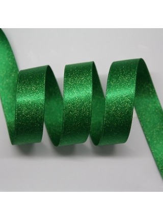Лента атлас 1,5 см х100 ярд Magic цвет зеленый 580  HS-43-1