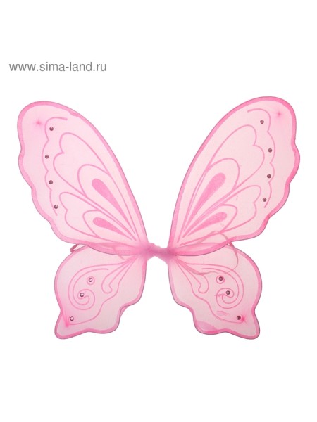 Карнавальные крылья Бабочка цвет розовый