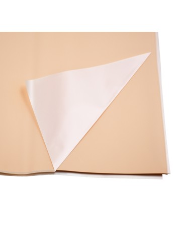 Пленка 58 х58 см 20 л двухсторонняя матово-перламутровая цвет персиковый/розовый HS-3-1