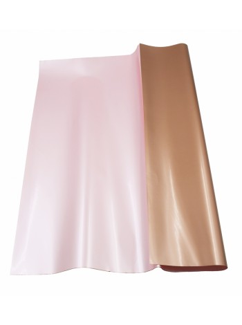 Пленка 58 х58 см 20 л двухсторонняя перламутровая цвет розовый/бежевый HS-3-2