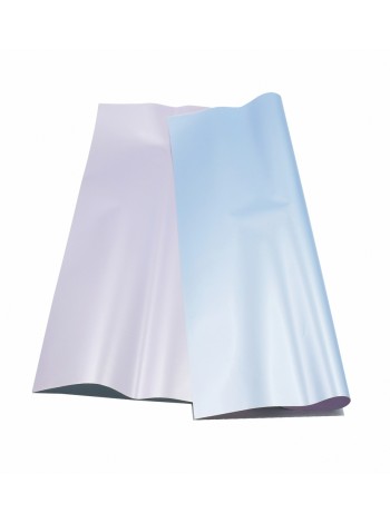 Пленка 58 х58 см 20 л двухсторонняя перламутровая цвет светло-сиреневый/голубой HS-3-2