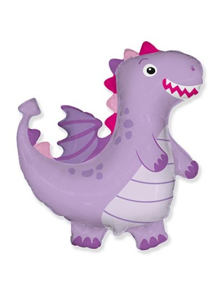 Фольга шар фигура Дракон 36"/91 см цвет фиолетовый