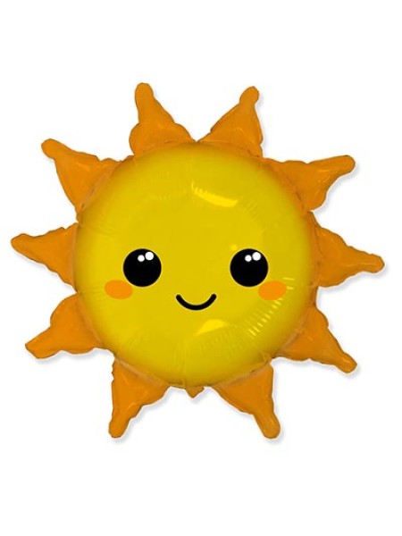 Фольга шар фигура Солнце 31"/79 см