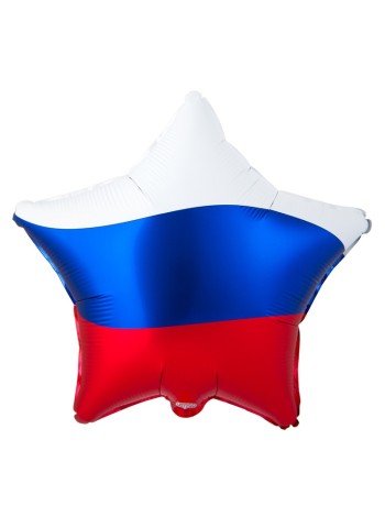 Фольга шар Триколор Звезда 18"/46 см 1 шт Россия Agura