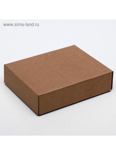 Коробка складная 18 х15 х5 см без печати цвет бурый