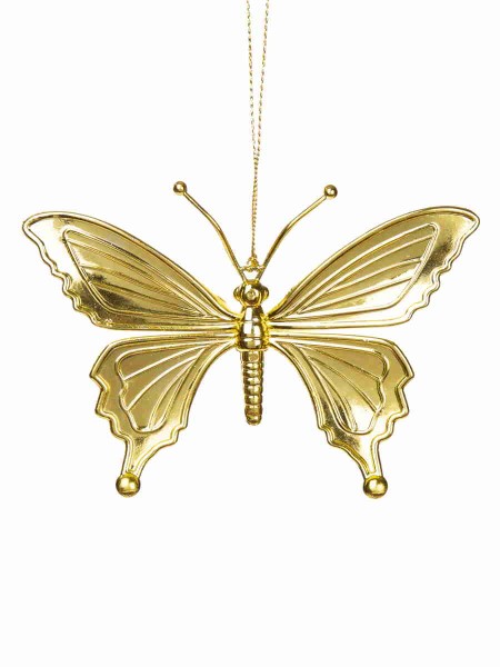 Бабочка золотая 15,5 х 10,5 см полипропилен  новый год