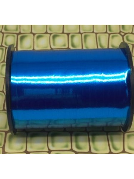 Лента полипропилен 0,5 см х250 ярд металл/матовый цвет голубой 25