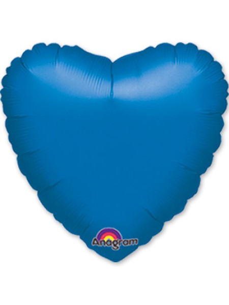 Фольга шар Сердце 18"/46 см металлик Blue  Anagram