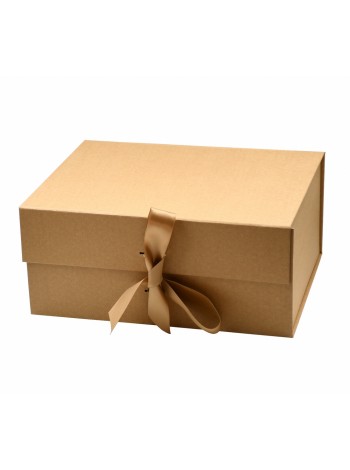 Коробка трансформер 33 х25,5 х14,5 см с бантом на магните крафт HS-5-21