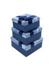 Коробка картон 18,5 х18,5 х9,5 см набор 3 шт квадрат цвет микс мрамор HS-61-62,64