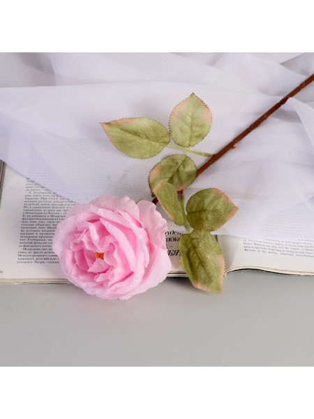 Роза шелк 45 см d-10 см цвет розовый