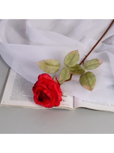 Роза шелк 45 см d-10 см цвет красный
