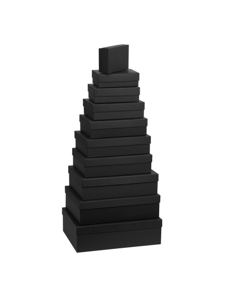 Коробка картон 37 х26,5 х11 см,,,14,5 х10 х5 см набор 10 шт цвет черный  HS-44-31