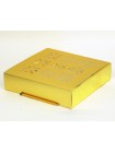 Коробка складная 30,5 х30,5 х7,5 см ажур цвет золото 2 части HS-11-6
