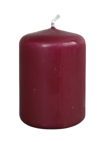 Свеча пеньковая 4 х5 см цвет бордовый