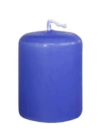 Свеча пеньковая 4 х5 см цвет голубой
