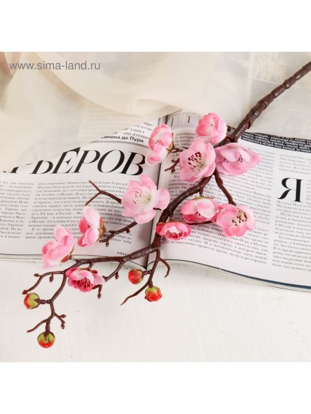 Ветка Сакуры 60 см цвет розовый цветок искусственный