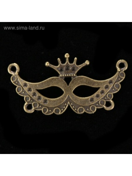 Декор металл Карнавальная маска под латунь Е3122 1/15 ЦЕНА ЗА 1 ШТ