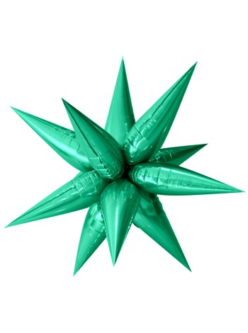 Фольга шар Фигура Звезда составная зеленый  26"/66 см Китай