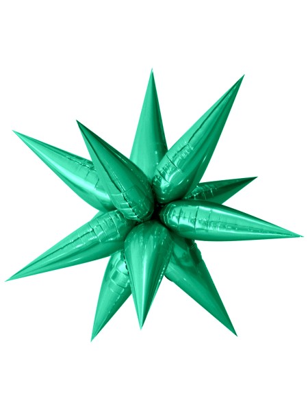 Фольга шар Фигура Звезда составная зеленый  26"/66 см Китай