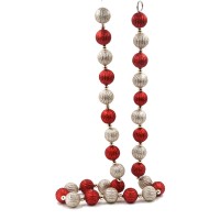 Гирлянда Бусы 145 х3,6 см цвет шампань/красный пенополистирол HS-43-7