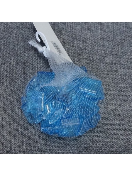 Наполнитель для флористики Армани упаковка 30 шт стекло цвет голубой H-40 D-32 мм